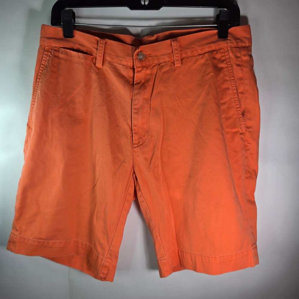 Polo Ralph Lauren Classic Fit Chino Shorts Mens 32 Orange Cotton Twill 9" Inseam